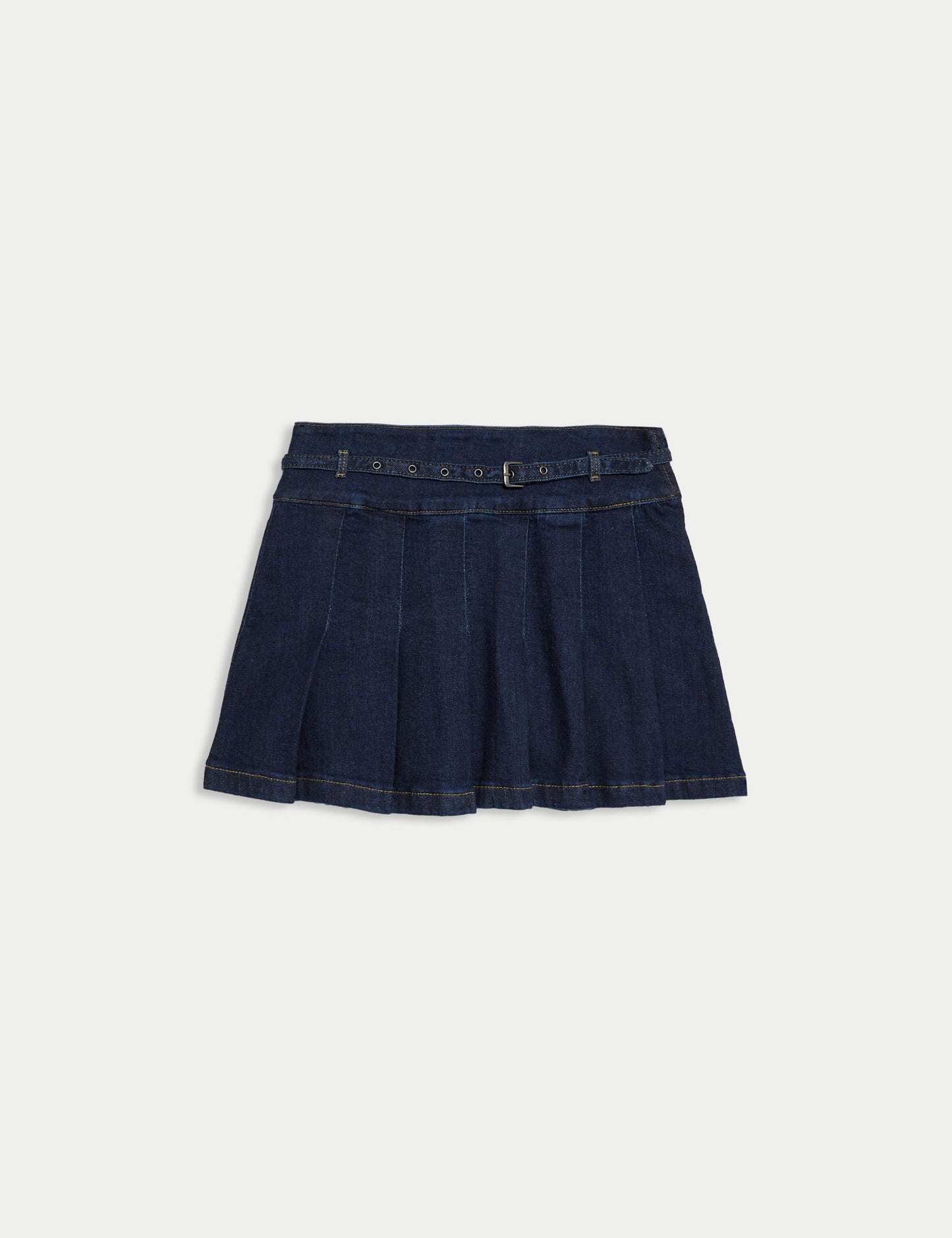 Mini Denim Plise Etek (2–16 Yaş)