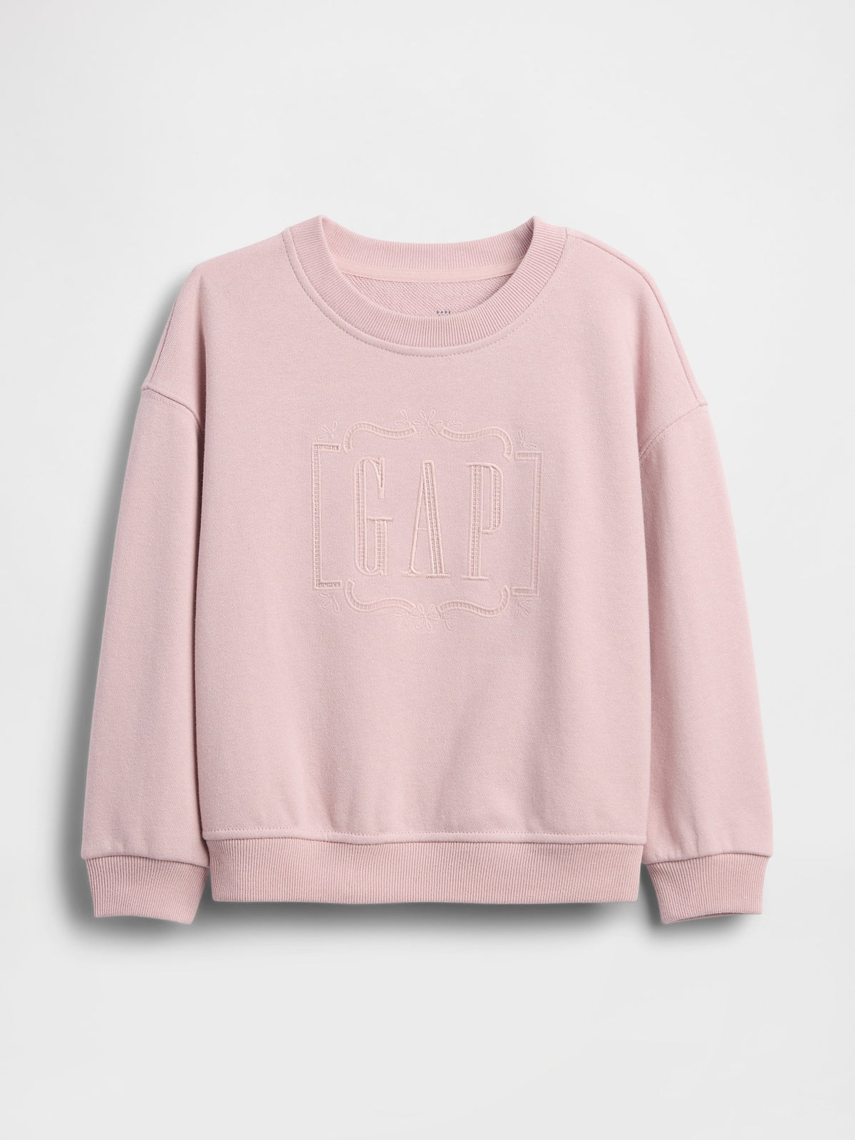 Açık Pembe Vintagesoft Havlu Işlemeli Logo Sweatshirt