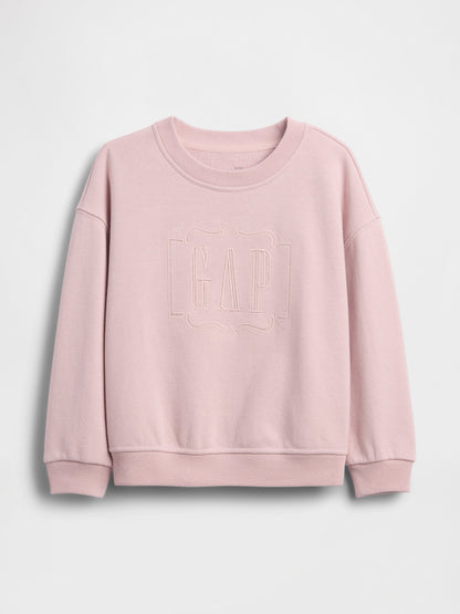 Açık Pembe Vintagesoft Havlu Işlemeli Logo Sweatshirt