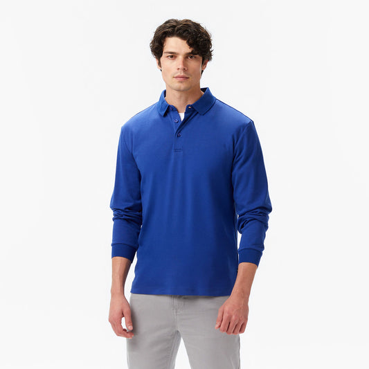 Nautica Erkek Mavi Classic Fit Uzun Kollu Polo Yaka T-shirt