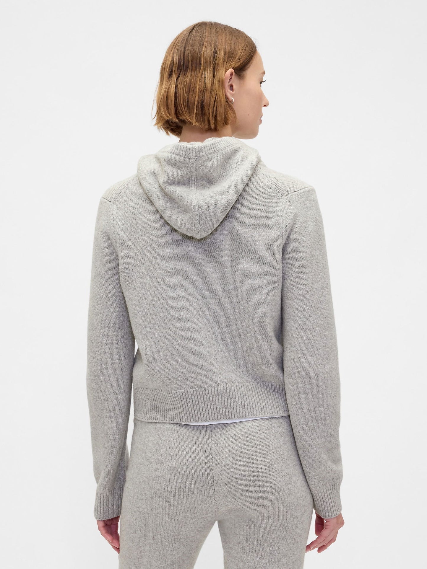 Gri Cashsoft Sweatshirt Fermuarlı Sweatshirt