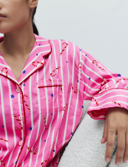 Pamuklu Saten Pijama Takımı