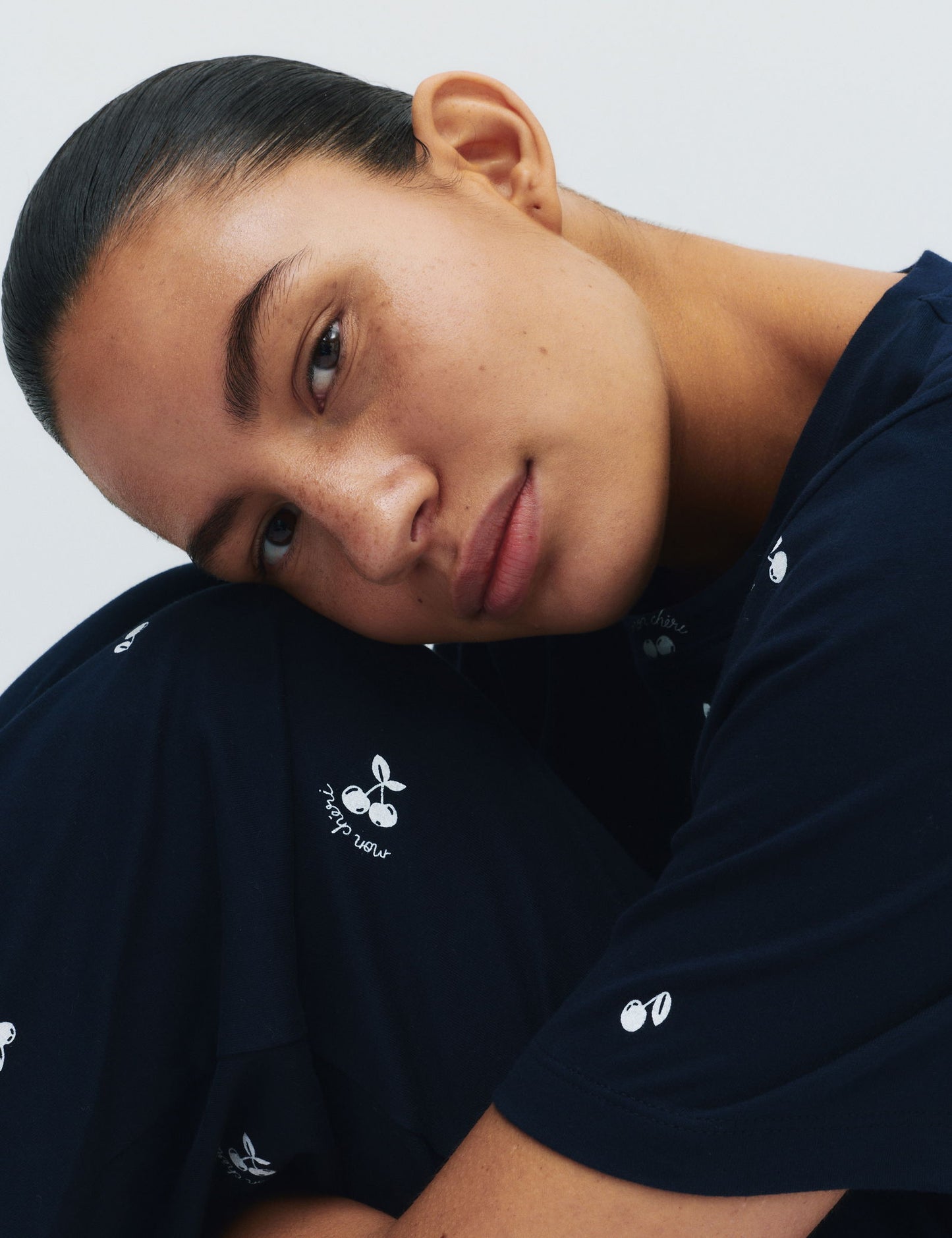 Saf Pamuklu Baskılı Pijama Takımı