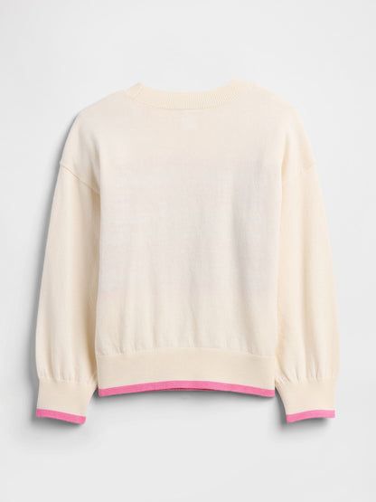 Açık Pembe Babygap Intarsia Kazak