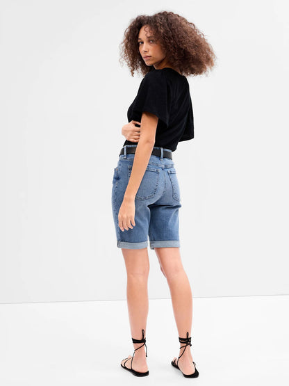 Mavi Mid Rise Washwell™ Jean Bermuda Şort
