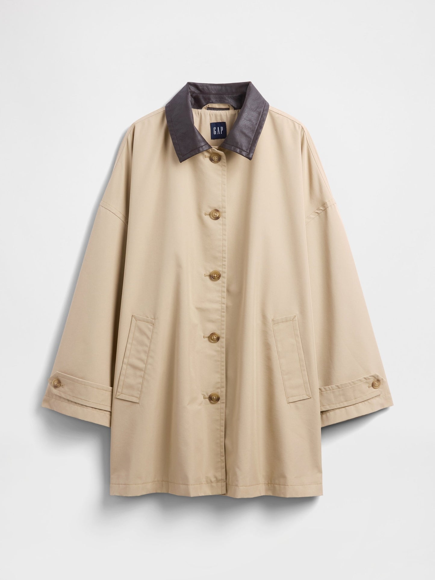 Krem Twill Oversized Trençkot