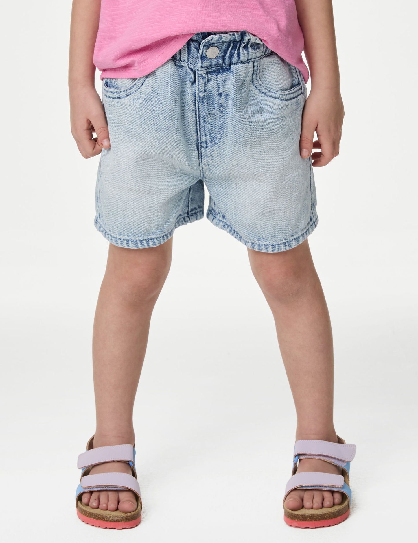 Regular Fit Desenli Denim Şort (2-7 Yaş)