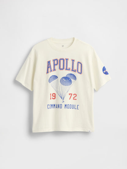 Beyaz Kids Nasa Grafik T-shirt