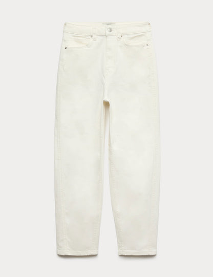 Yüksek Bel Carrot Leg Jean Pantolon