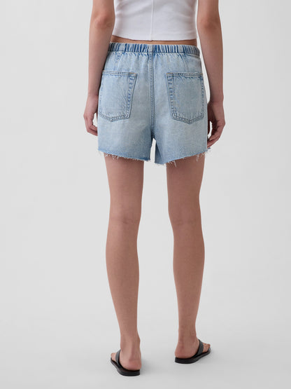 Açık Mavi Ultrasoft Low Slung Easy Denim Şort