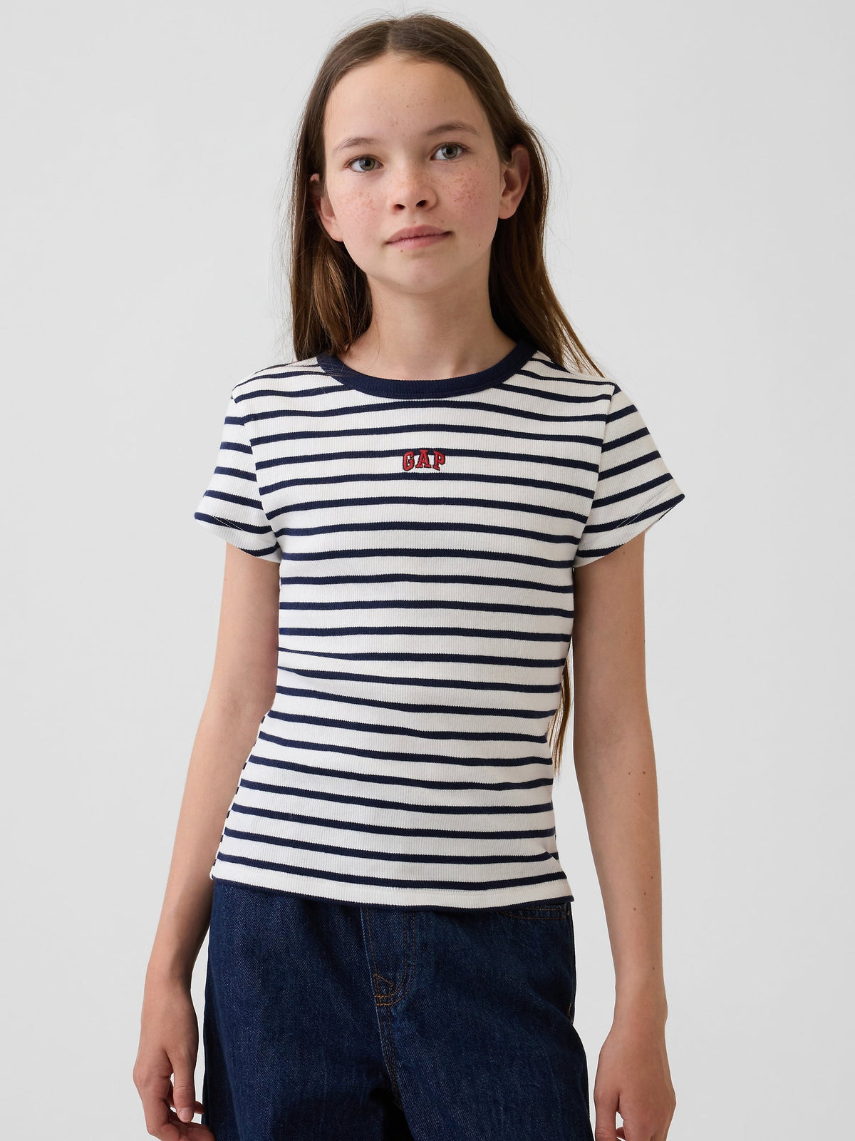 Kırık Beyaz Işlemeli Fitilli T-shirt