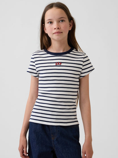 Kırık Beyaz Işlemeli Fitilli T-shirt