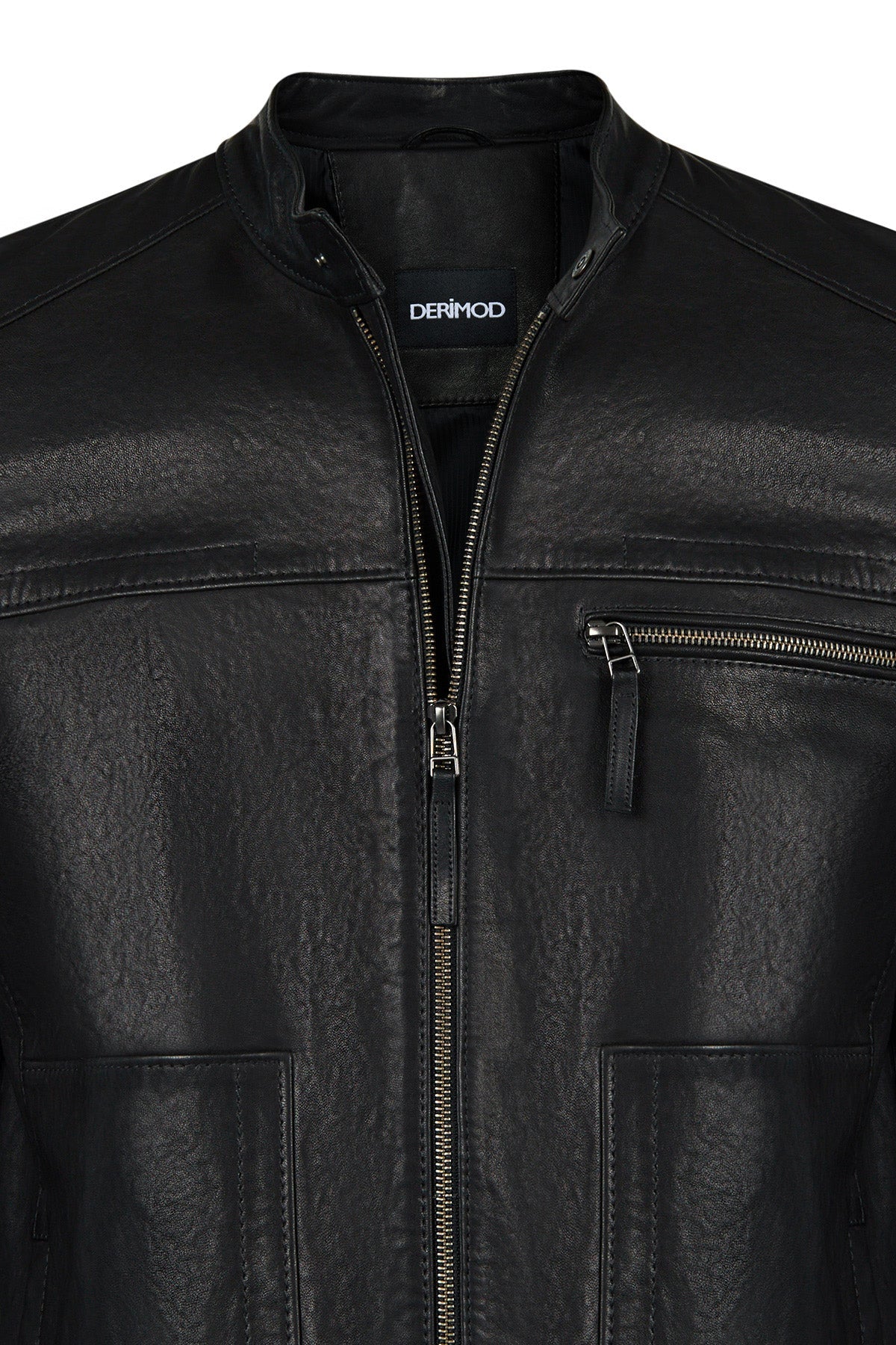 Endrick Erkek Siyah Slim-fit Deri Ceket