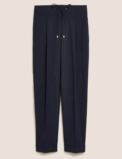 Tapered Fit Kemer Detaylı Pantolon