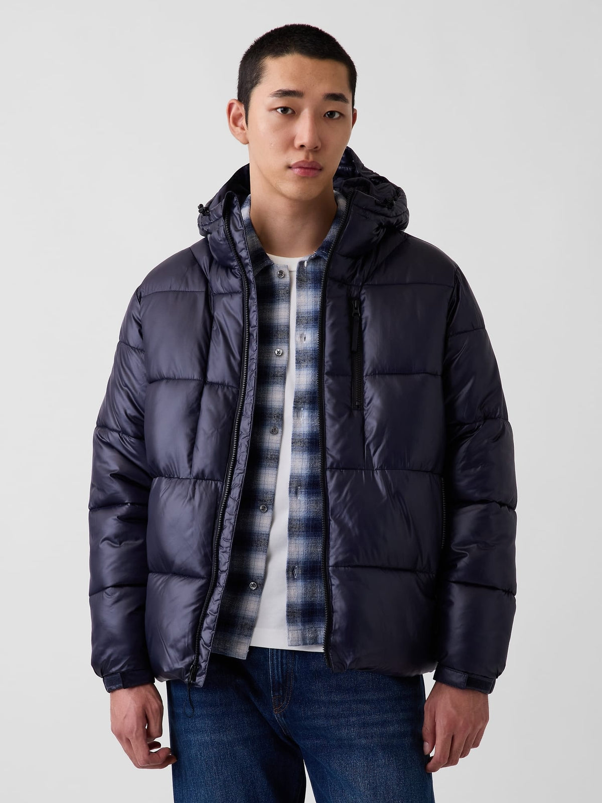 Kahverengi Recycled Heavyweight Puffer Şişme Mont
