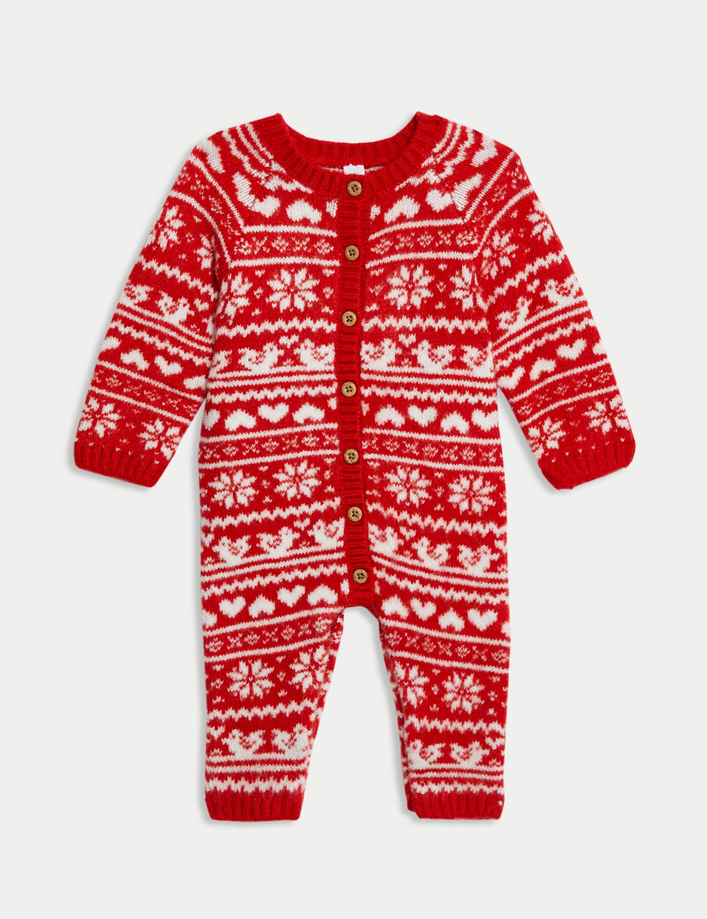 Fair Isle Noel Temalı Tulum (0-12 Ay)