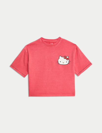Saf Pamuklu Hello Kitty:trade_mark: T-shirt (1-8 Yaş)