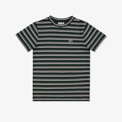 Lacoste Çocuk Bisiklet Yaka Çizgili Yeşil T-shirt