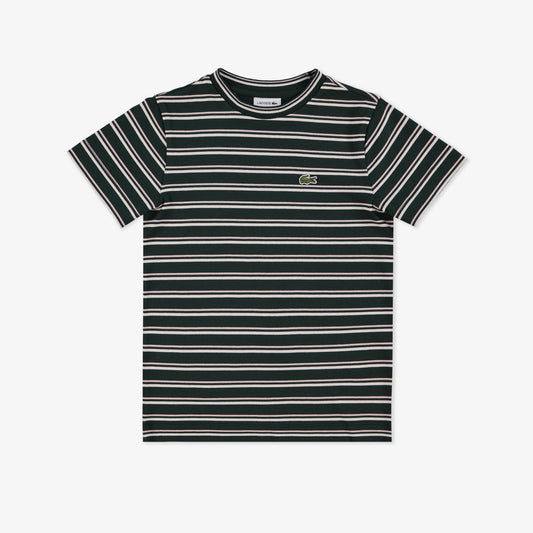 Lacoste Çocuk Bisiklet Yaka Çizgili Yeşil T-shirt