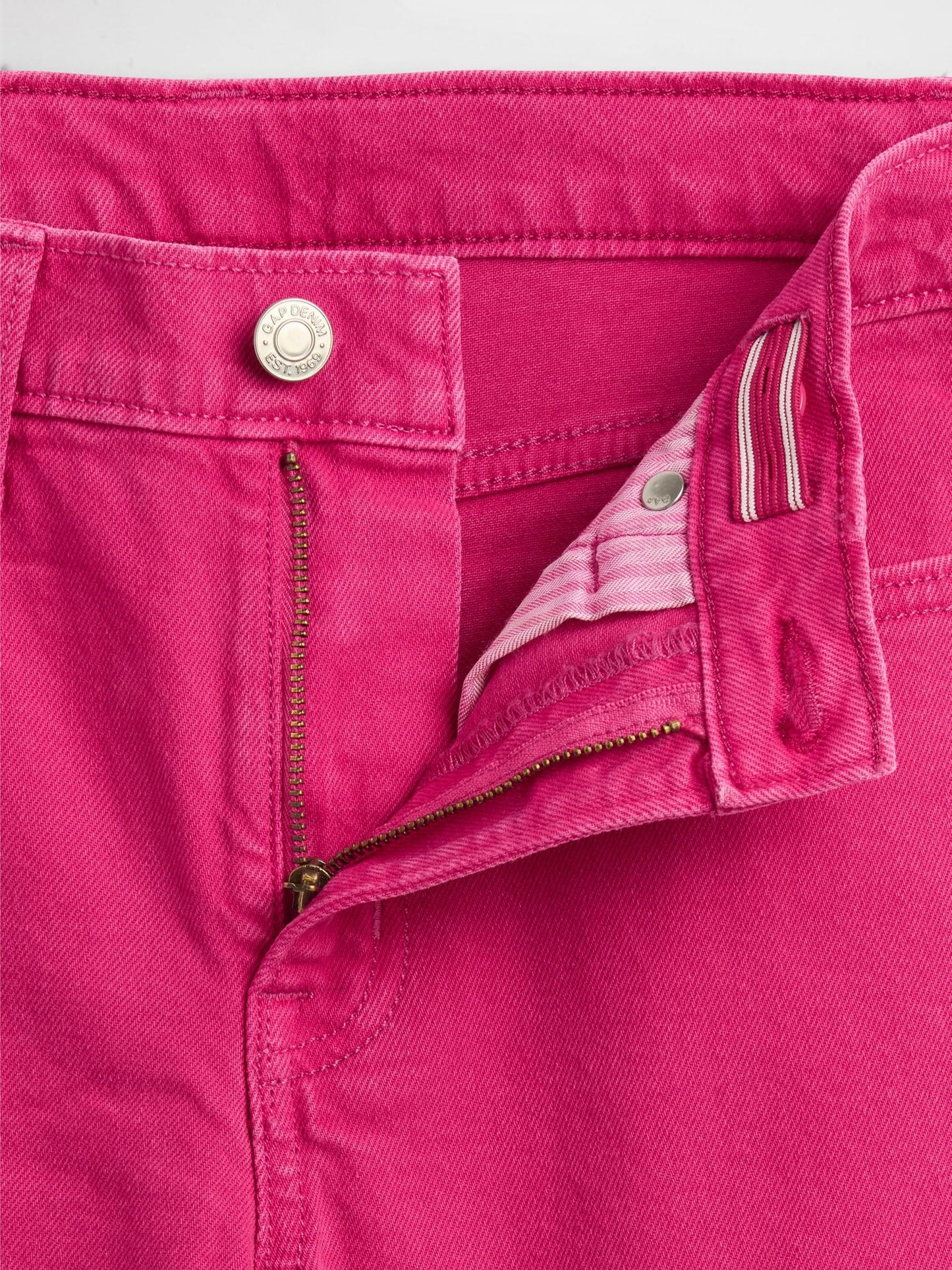 Pembe High Rise Stride Wide-leg Ankle Jean Pantolon