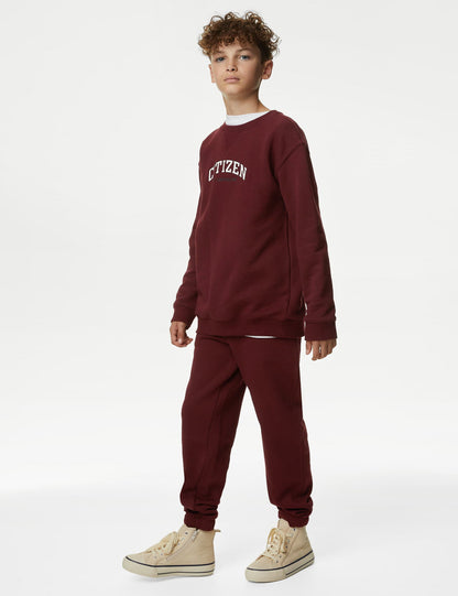 Slogan Desenli Yuvarlak Yaka Sweatshirt (6-16 Yaş)