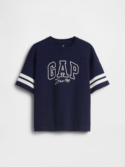 Lacivert Oversized Logo T-shirt