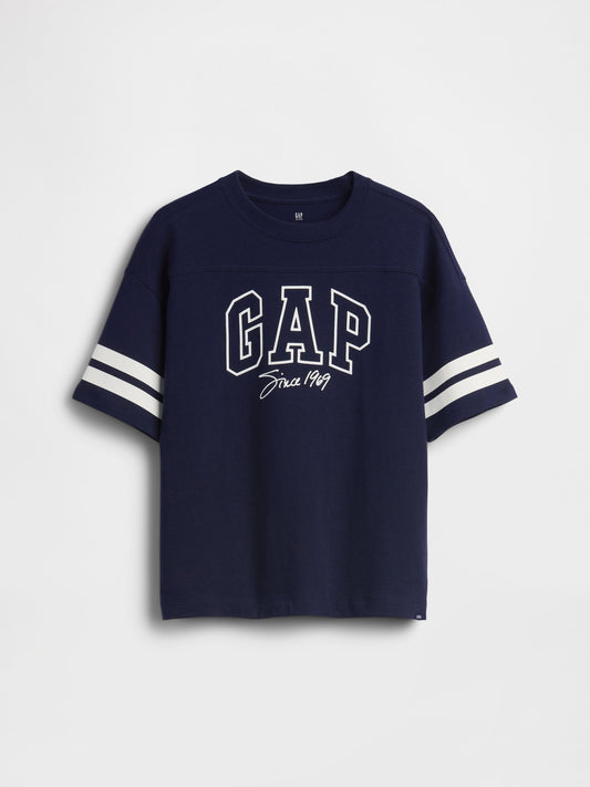 Lacivert Oversized Logo T-shirt