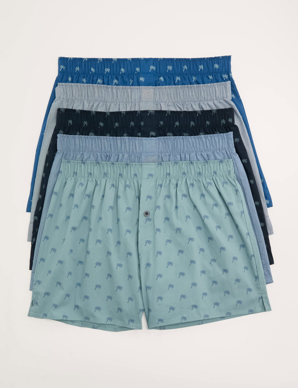 5'li Palmiye Desenli Boxer