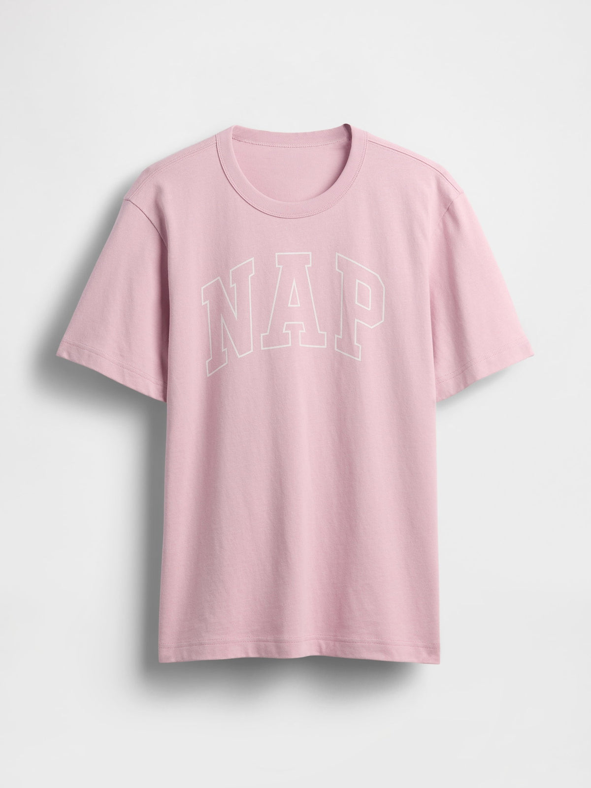Açık Pembe Nap Logo Oversized Pijama Üstü