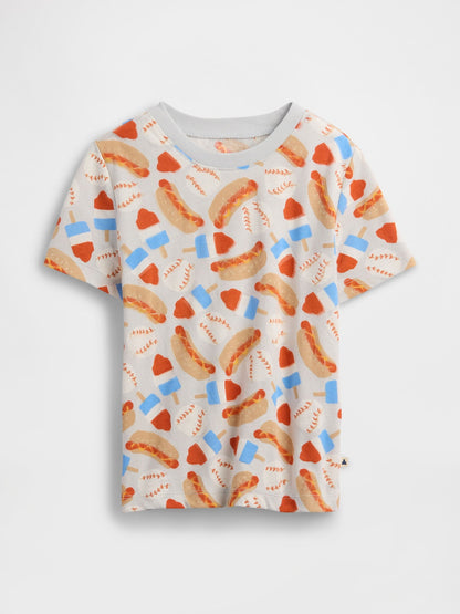Krem Grafikli T-shirt