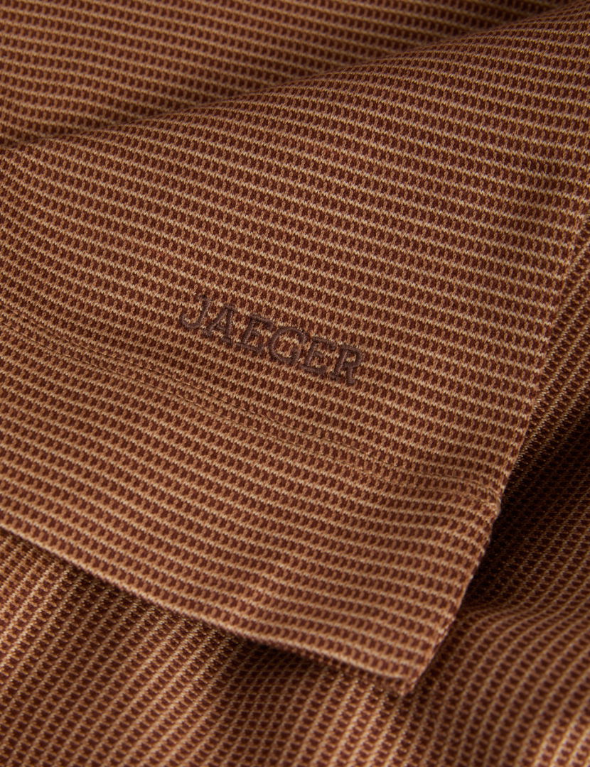 Saf Pamuklu Çizgili Polo T-shirt
