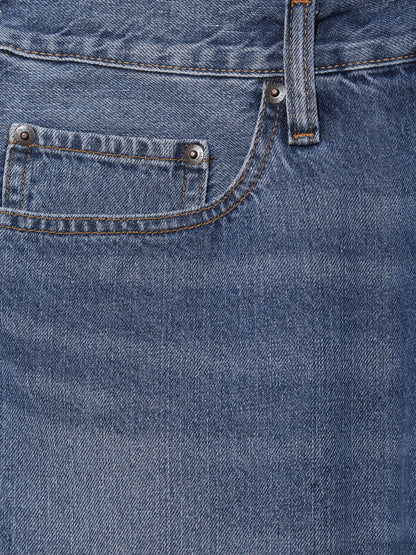 Mavi Straight Denim Şort
