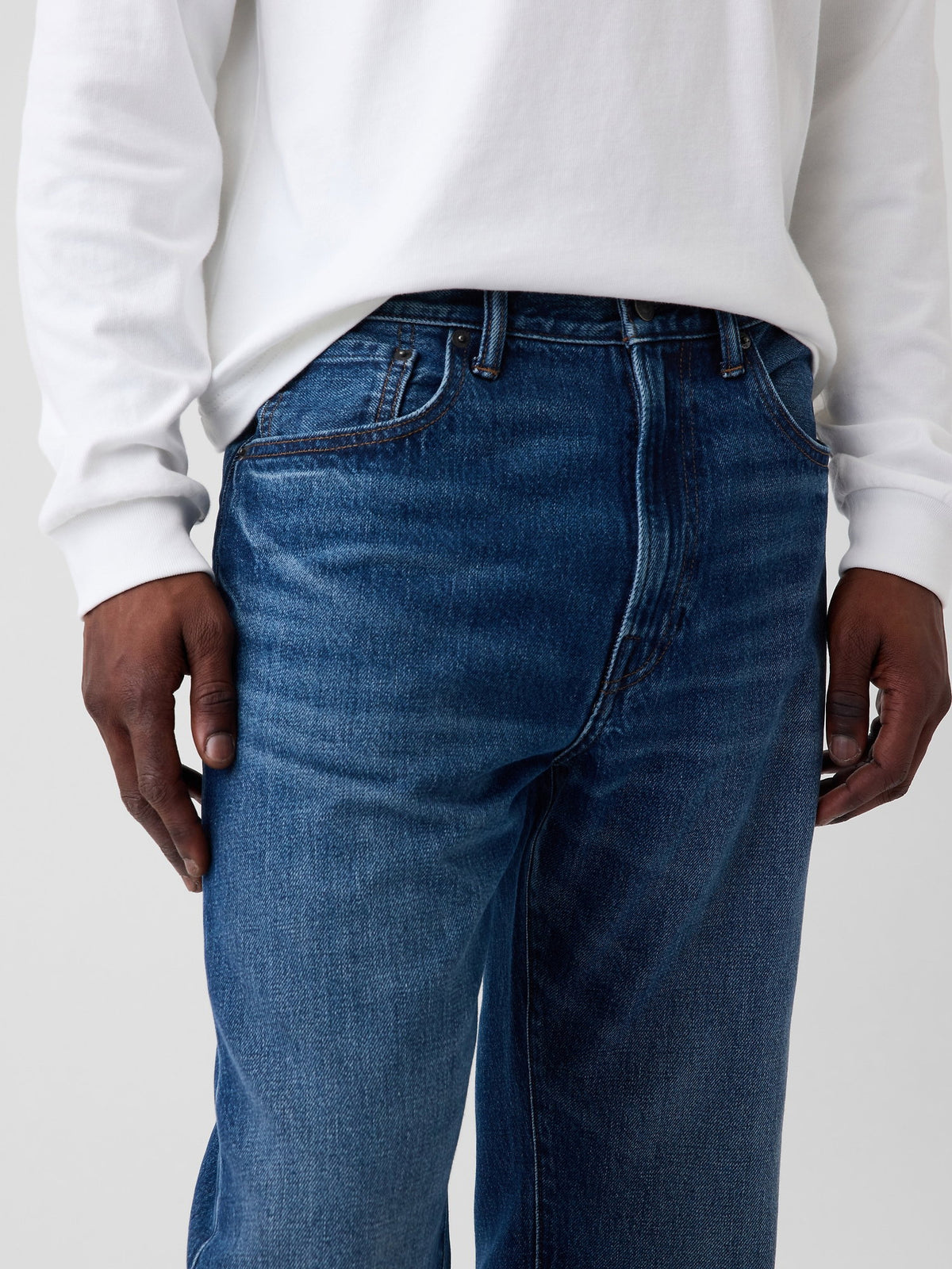 Koyu Mavi Loose Boot Jean Pantolon