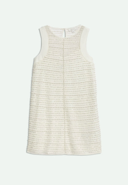 Regular Fit Boncuk Detaylı Mini Elbise