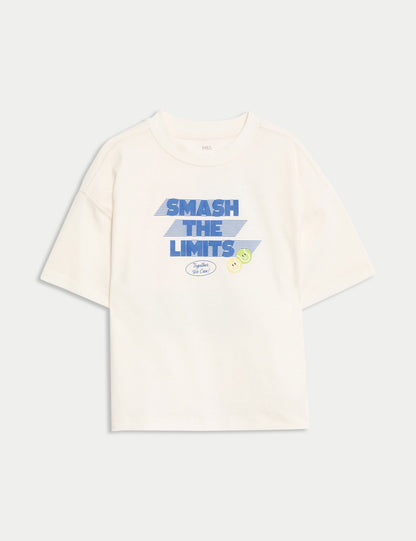 Saf Pamuklu Çocuk Grafik T-shirt
