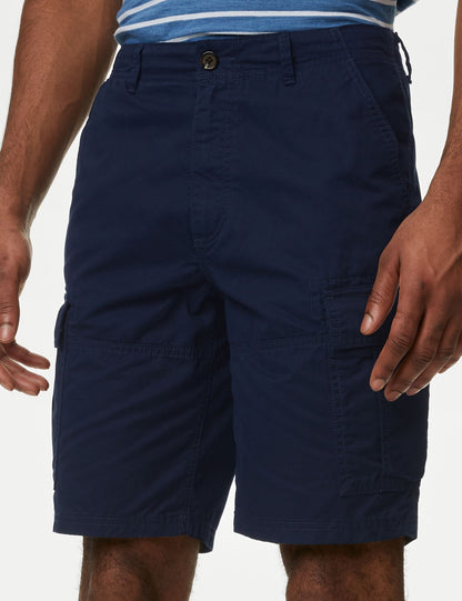 Saf Pamuklu Regular Fit Kargo Şort