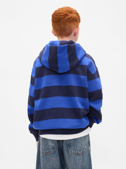 Mavi Rugby Çizgili Gap Logo Sweatshirt