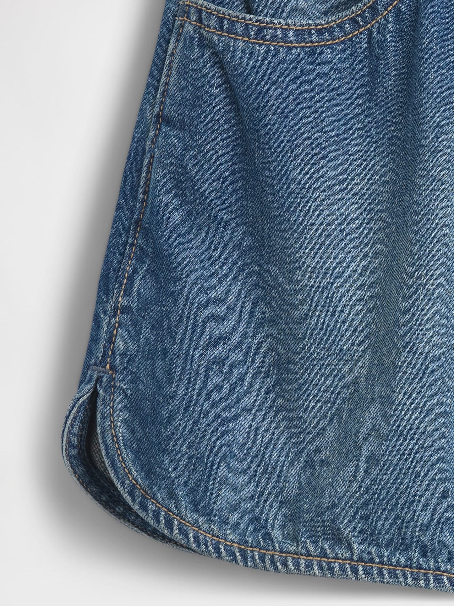 Mavi High Rise Denim Easy Dolphin Şort