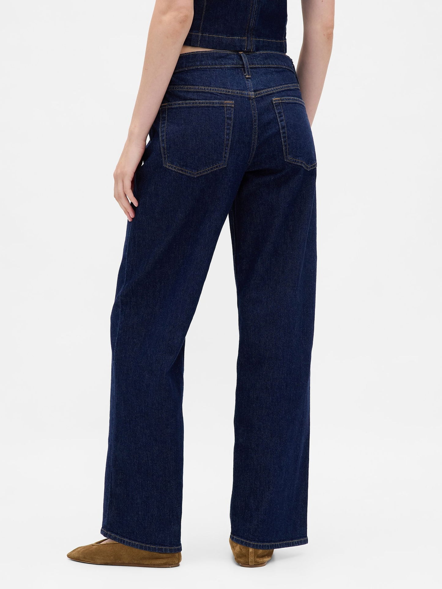 Koyu Mavi Low Rise '90s Jean Pantolon