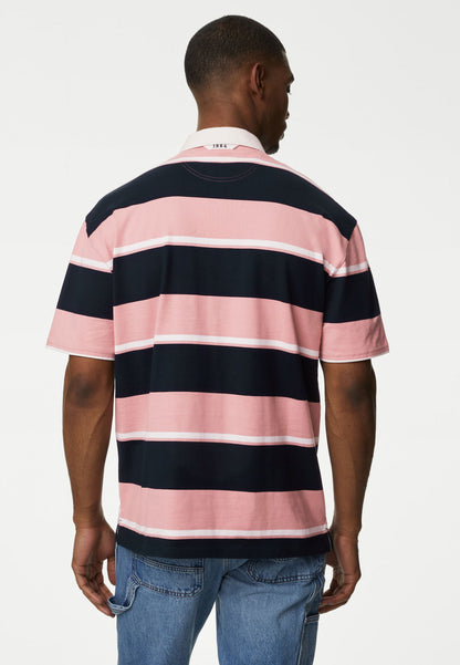 Saf Pamuklu Kısa Kollu Polo Yaka T-shirt