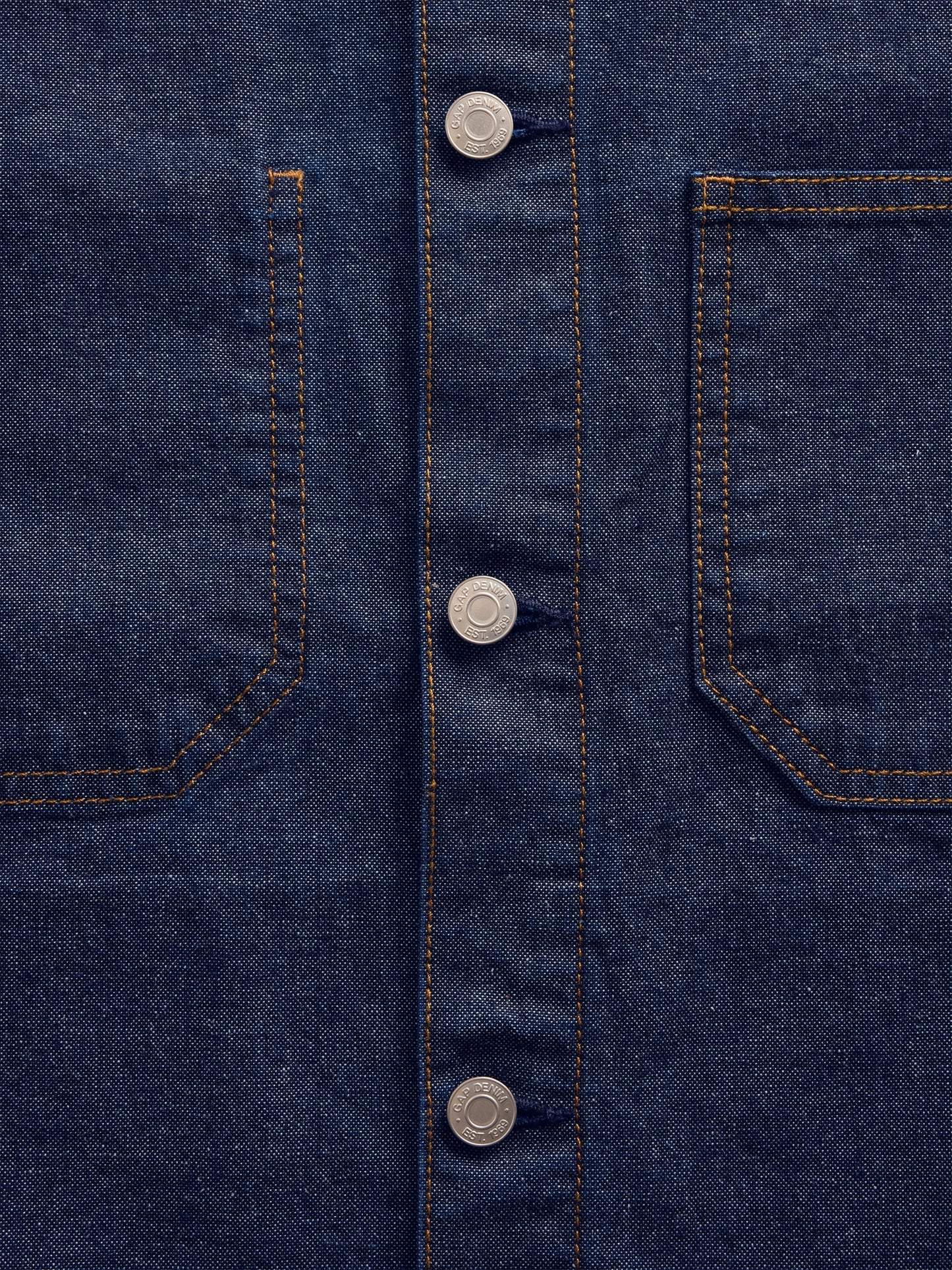 Koyu Mavi Canvas Denim Relaxed Gömlek Ceket