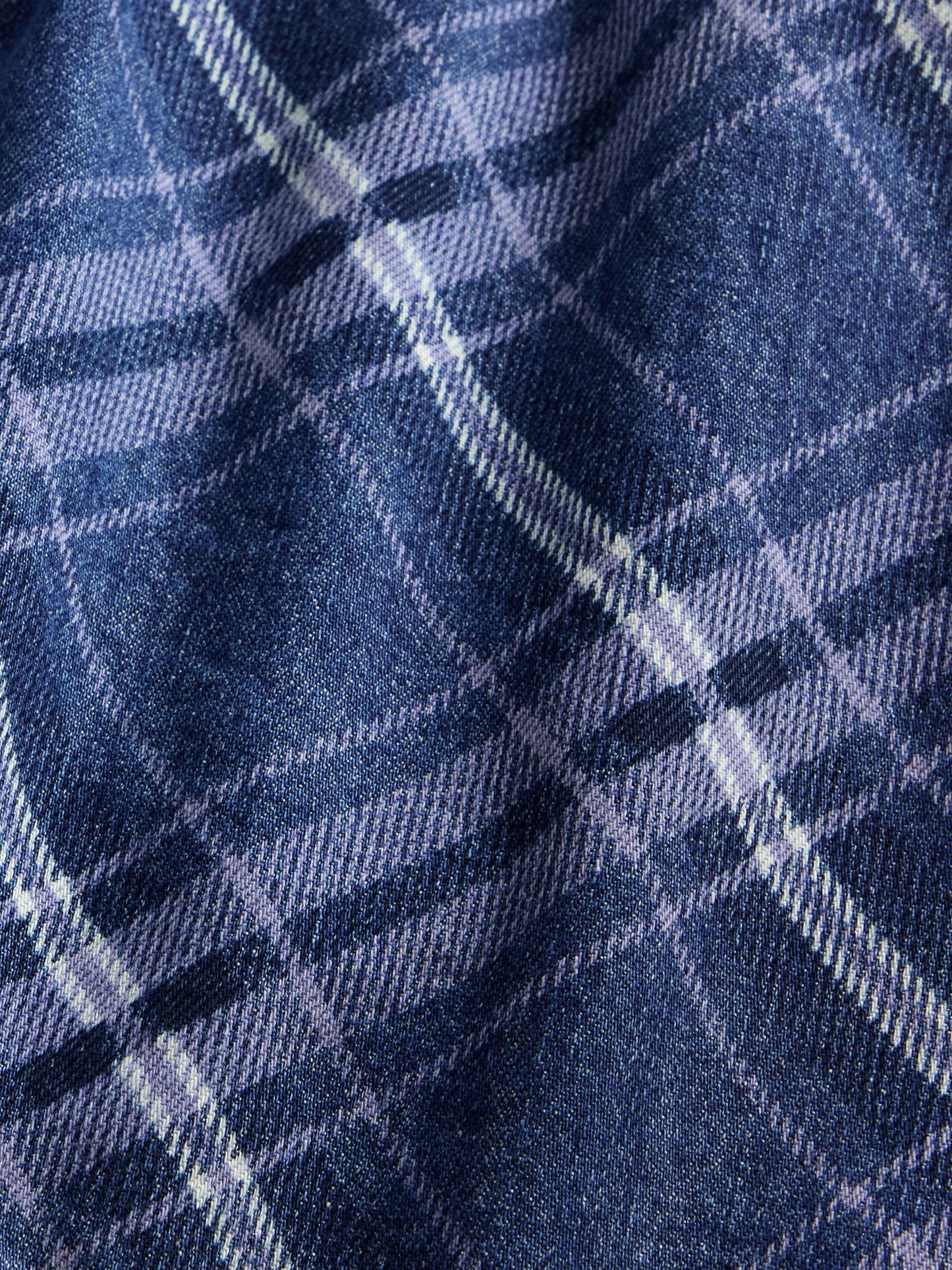 Koyu Mavi Denim Kareli Mini Etek