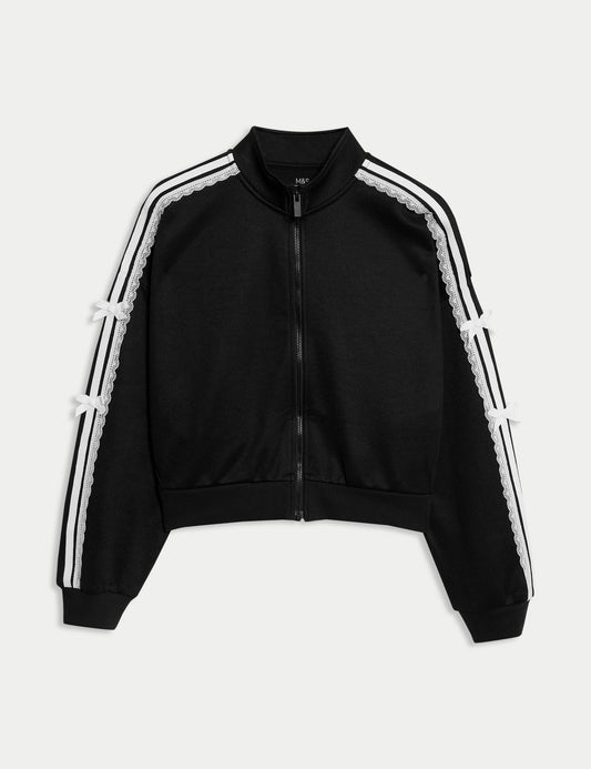 Pamuk Karışımlı Kurdeleli Sweatshirt (6-16 Yaş)