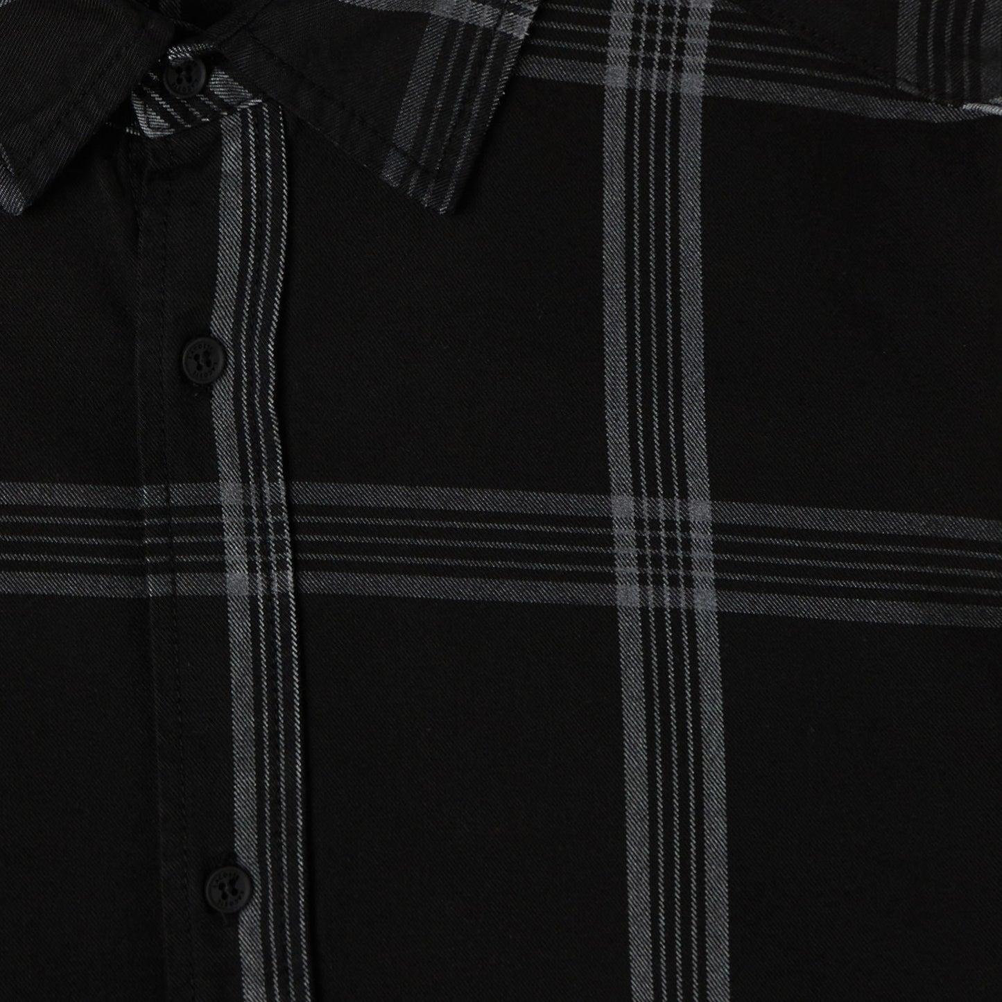 Erkek Regular Fit Kareli Siyah Gömlek