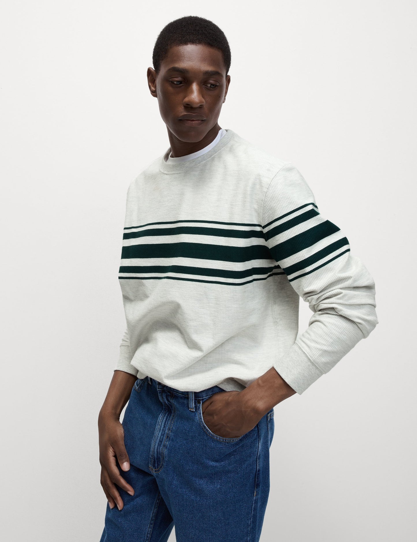 Regular Fit Waffle Sweatshirt