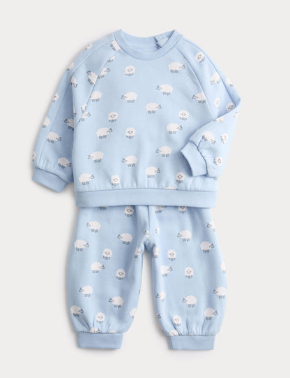 Koyun Desenli Pijama Takımı
