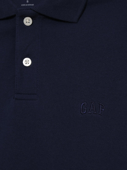 Lacivert Gap Logo Piqué Polo Yaka T-shirt
