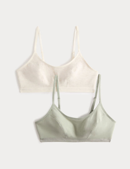2'li Pamuklu Crop Top Ilk Sütyenim