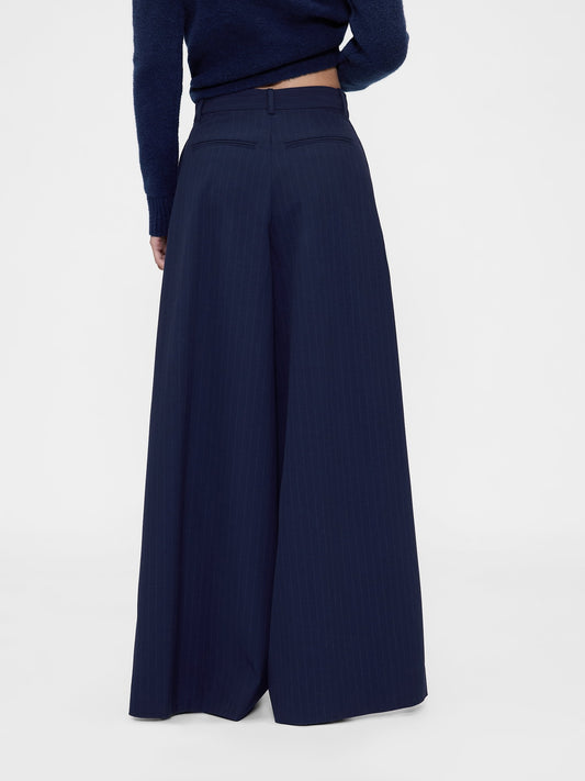 Koyu Mavi Gapstudio Mid Rise Pileli Baggy Pantolon