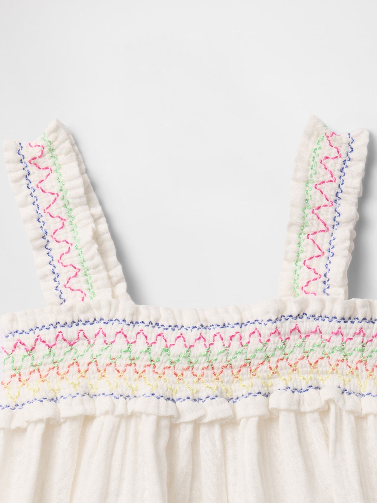 Beyaz Crinkle Gauze Outfit Set